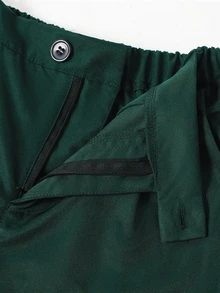 SHEIN 3pcs Teen Boy Gentleman Suit Set:Sophisticated Contrast Collar Blazer,Slim Fit Vest Elegant Cute Trousers For Birthday Party Gift,Wedding Black Summer - Dark Green - View 9