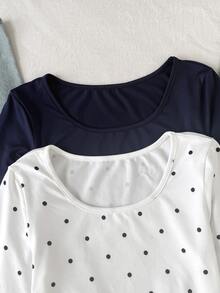 SHEIN 2PCS Tween Girls T-Shirts - Multicolor - View 4
