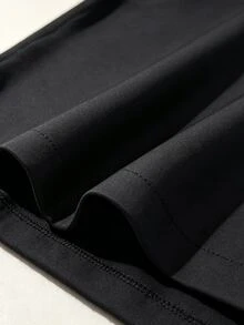 SHEIN Women's Elegant Commute Color Block Patchwork Slim Fit Jumpsuit - Black - View 4