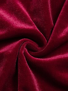 SHEIN New Knitted Velvet Ribbon Design Metal Buckle Elegant Daily Women's Skirt - Burgundy - View 5
