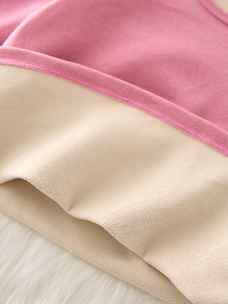 Girls Toddler Simple Sweet Basic Unicorn Print Pink High Neck Long Sleeve Long Pants Fitted Warm Base Layer Underwear Autumn Winter - Multicolor - View 9