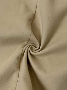 Struktiv Women's Autumn/Winter New Solid Color Cuff Decor Short Jacket, Suitable For Daily Wear, Fashionable And Versatile - Khaki - View 4