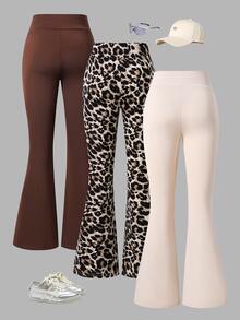 SHEIN Kids 3PCS Tween Girls Pants - Multicolor - View 8