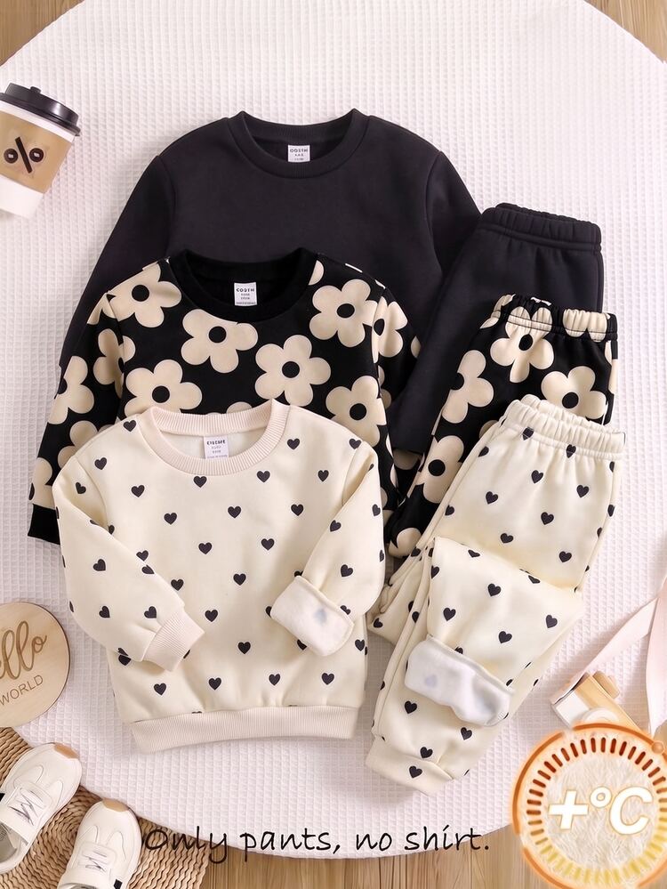 SHEIN 3PCS Baby Girls Bottoms - Multicolor - View 1
