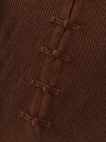 LUMIGAL Women's Solid Color Casual Versatile Daily Wear Long Sleeve Sweater - Brown - View 6