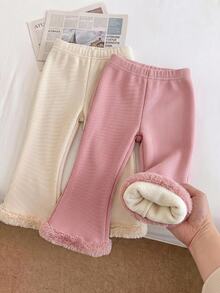 SHEIN 2PCS Young Girls Pants - Multicolor - View 8