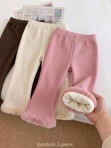 SHEIN 2PCS Young Girls Pants - Multicolor - View 1