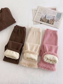 SHEIN 2PCS Young Girls Pants - Multicolor - View 6