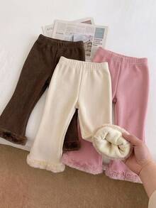 SHEIN 2PCS Young Girls Pants - Multicolor - View 3