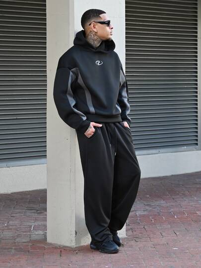 Devon Thys 男士针织休闲宽松长袖连帽衫，适合秋冬