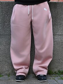 Devon Thys 男士纯色抽绳腰带口袋休闲宽松运动裤，灰色宽松运动裤，返校季阔腿运动裤，男士阔腿健身裤，宽松裤，Y2K超大款运动裤，Y2K运动裤 - 粉色 - 查看 5