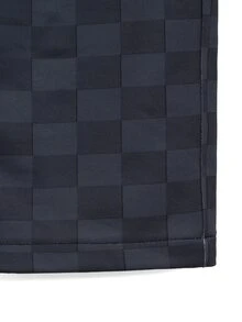 Manfinity Homme Men's Checkerboard Pattern Pocket Elastic Waist Casual Long Pants Festival Boys Fall/Winter Daily House Vacation Essential For Outings Blue Checkered - Black - View 3