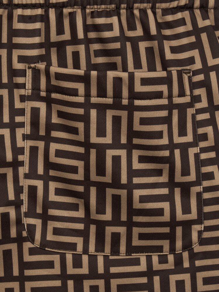 Manfinity Homme Men's All-Over Print Casual Versatile Everyday Travel Long Pants Festival Boys Fall/Winter Daily New Men's Pants, Essential For Outings Formal Evening - Brown - View 5