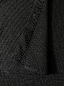 Manfinity Homme 男士單排扣休閒百搭長袖襯衫，適合日常穿著、約會、外出與節慶，秋季/冬季新款黑色 - 黑色 - 查看 6