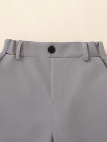 SHEIN Young Boy 2 件純色斜口袋短褲 - 彩色 - 查看 3
