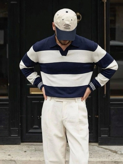NEOSTRIT New Autumn/Winter Style. Black And White Stripes. Korean Style. Suitable For Outings, Formal Dinners, Parties And Various Occasions.