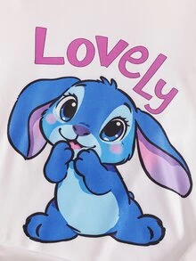 Girls' Long Sleeve Long Pants Snug Fit Loungewear Set, Mint Green Capybara Print Top + All-Over Print Guinea Pig Pants 2 Pieces Set, Casual Comfortable Snug Fit Pajamas For Tween GirlsCute Capybara Pattern Girls' Loungewear Set, Soft And Comfortable Fabric, Perfect Gift For Girls - Baby Pink - View 8