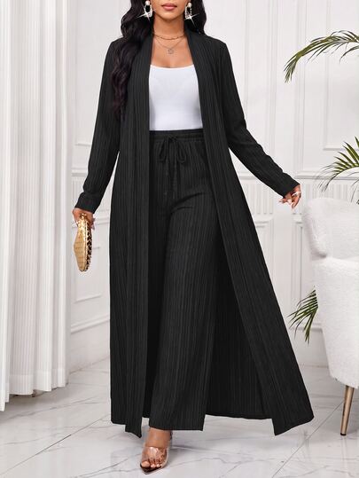 SHEIN Lady Elegant Commuter Jacket And Pants Set For Middle-Aged And Elderly Women