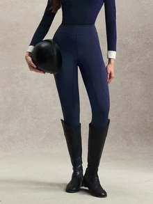 Activina Women High Waisted Equestrian Riding Breeches With Full Seat Grip Horse Riding Pants Comfortable Active Wear Ladies Navy Blue 3D Silicone - Navy Blue - View 2