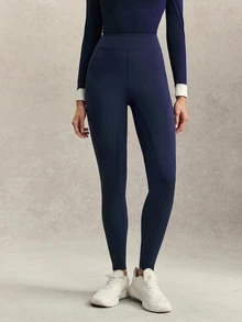 Activina Women High Waisted Equestrian Riding Breeches With Full Seat Grip Horse Riding Pants Comfortable Active Wear Ladies Navy Blue 3D Silicone - Navy Blue - View 4