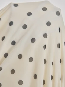 SHEIN Tall Elegant And Sweet Apricot-Colored Polka-Dot Maxi Dress For Tall Muslim Women. - Apricot - View 10