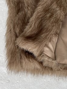 Elyressa Fall Clothes FOR WomenLady's Elegant Winter Faux Fur Coat - Khaki - View 7