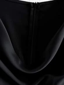 GlowEve Women's Solid Color Cowl Neck Casual Daily Summer Short Dress - Black - View 4