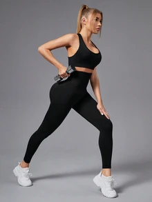 Easithlete Easithlete Women's High Waisted Seamless Yoga Leggings,Adjustable Zipper Buckle Corset Belt Tummy Control Lifting Waist Trainer Body Shaper Pants - Black - View 7