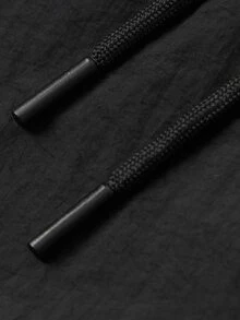 Gym Rark 男士彈性抽繩腰花卉印花時尚休閒寬鬆長褲 - 黑色 - 查看 5