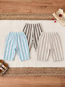 3PCS Baby Boys Bottoms - White - View 2