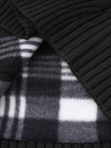 Manfinity CasualKnits 男士秋冬羅紋拉鍊長袖針織開襟衫 - 黑色 - 查看 5
