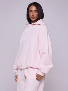 MUSERA Oversized Hoodie Relaxed Fit Dropped Shoulder Sweatshirt Back To School Cosy Cute Casual Every Y2K Streetwear Capsule Wardrobe Summer Spring - Pink - View 3