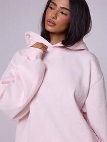 MUSERA Oversized Hoodie Relaxed Fit Dropped Shoulder Sweatshirt Back To School Cosy Cute Casual Every Y2K Streetwear Capsule Wardrobe Summer Spring - Pink - View 5