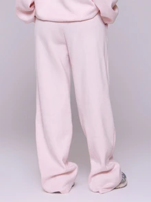 MUSERA Oversized Fleece Sweatpants Vacation Airport Casual 90's Summer Airport Graduation Back To School Graduation Teacher For Women Back To School  Spring - Pink - View 4
