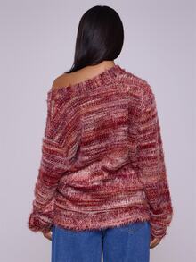 MUSERA Oversized Textured Cardigan Spring Casual Y2k 90's Stripe Oversized Airport Back To School Winter Everyday Office Chic Sweater Valentines Day - Multicolor - View 4