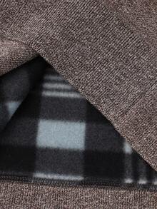 Manfinity CasualKnits 男士秋冬半開領修肩針織套頭毛衣 - 咖啡棕 - 查看 3