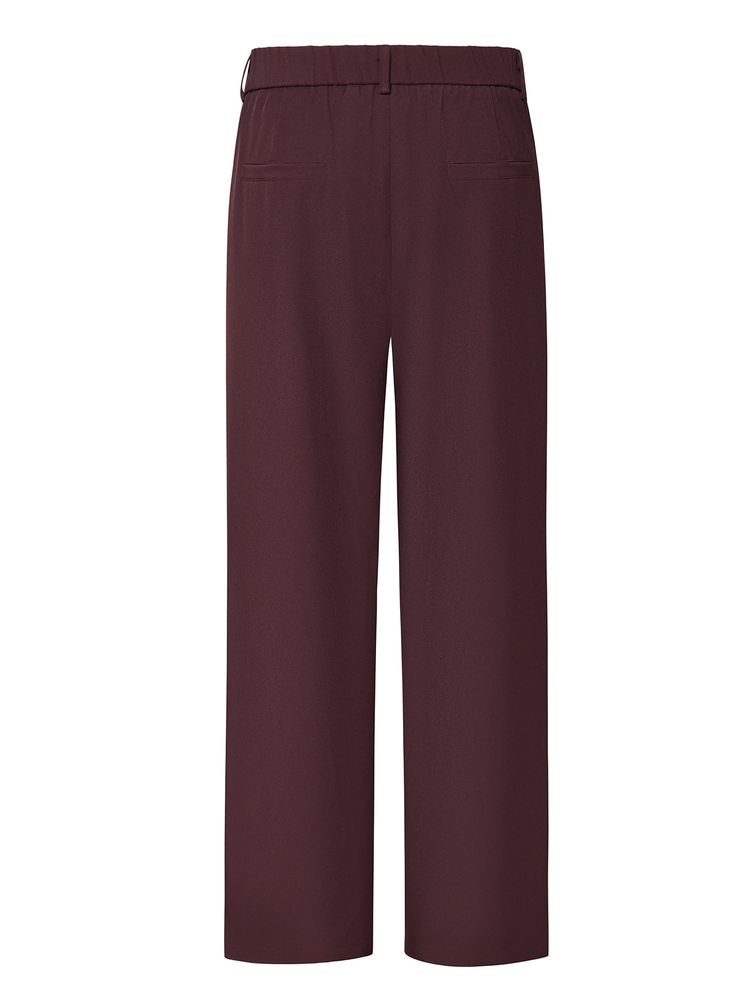 HUEFORM Men's Solid Color Casual Versatile Daily Wear Long Pants Office Work Burgundy Fall - Burgundy - View 2