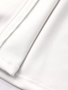 DAZY Women's Slim Fit High Neck Lace-Up Waist Sports Jacket, White, For Fitness, Easter Holiday, Spring And Summer - White - View 5