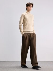 Manfinity CasualKnits Men's Solid Color Casual Versatile Daily Wear Long Sleeve Sweater - Multicolor - View 7