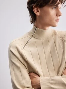 Manfinity CasualKnits Men's Solid Color Casual Versatile Daily Wear Long Sleeve Sweater - Multicolor - View 3