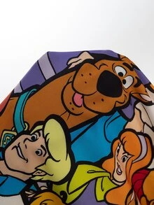 SCOOBY-DOO X SHEIN Men's Cartoon Pattern Front Button Short Sleeve Shirt, Summer - Multicolor - View 6