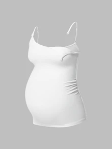 Modmama Maternity 3pcs Nursing Sports Set: Wool-Lined Tight Cami Top For Running, Fitness, Outdoor Sports, Travel - Black and White - View 17