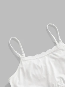 Modmama 2件組白色吊帶背心休閒寬鬆夏季套裝，荷葉邊下擺哺乳餵奶上衣，女款產後黑色睡衣正式出院裝 - 黑與白 - 查看 12