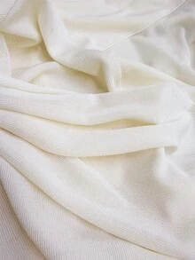 SHEIN Glamour 極簡性感辣妹杏色V領T恤，抓皺繫帶喇叭袖收腰上衣，蕾絲飾邊，適合約會之夜、夜生活、秋季穿搭、節慶 - 杏色 - 查看 9