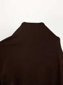 Shapeblank 大尺碼女款秋冬時尚休閒彈性舒適日常黑色立領外套 - 棕色 - 查看 7