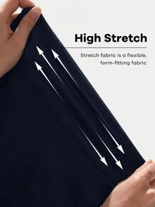 Shapeblank 大尺碼女款秋冬時尚休閒彈性舒適日常黑色立領上衣 - 藏蓝色 - 查看 6