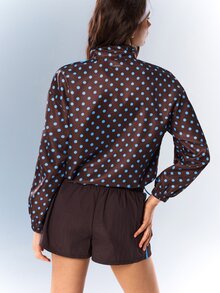 VARSIVA Women's Polka Dot Print Long Sleeve Zip-Up Sports Jacket - Multicolor - View 6