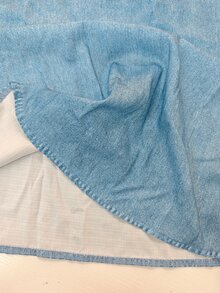 SHEIN [Denim Effect] Women's Blue Spring/Autumn Long Sleeve Denim Effect Pullover Shirt, Denim Effect Top - Blue - View 9