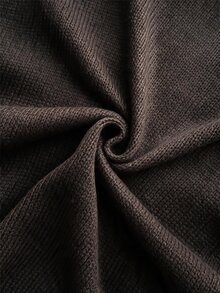 SHEIN 青少年女孩休閒條紋針織毛衣，簡約時尚日常款 - 咖啡棕 - 查看 4