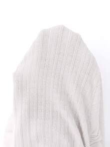 Elenzga New V-Neck Knitted Textured Bust Pleated Ruffle Sleeve Waist Cinched Elegant Bodysuit For Women - Apricot - View 6